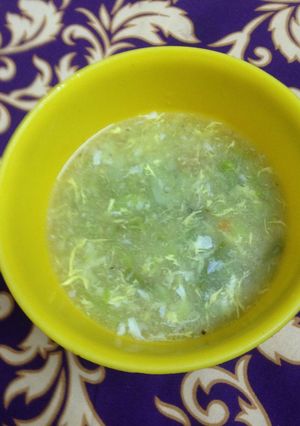 A picture of Vegetable and yakhni soup.