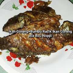 A picture of Ikan goreng + bumbu racik ikan goreng.
