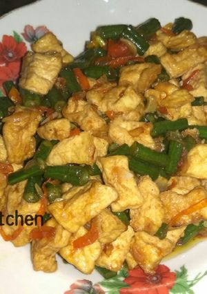 Foto resep Tumis kacang panjang dan tahu