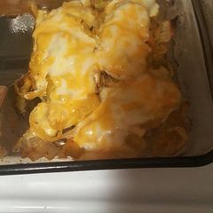 A picture of Banana pepper chicken bake.