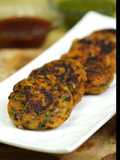 Easy Aloo Spinach Tikki (potato spinach patties)