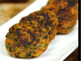Easy Aloo Spinach Tikki (potato spinach patties)