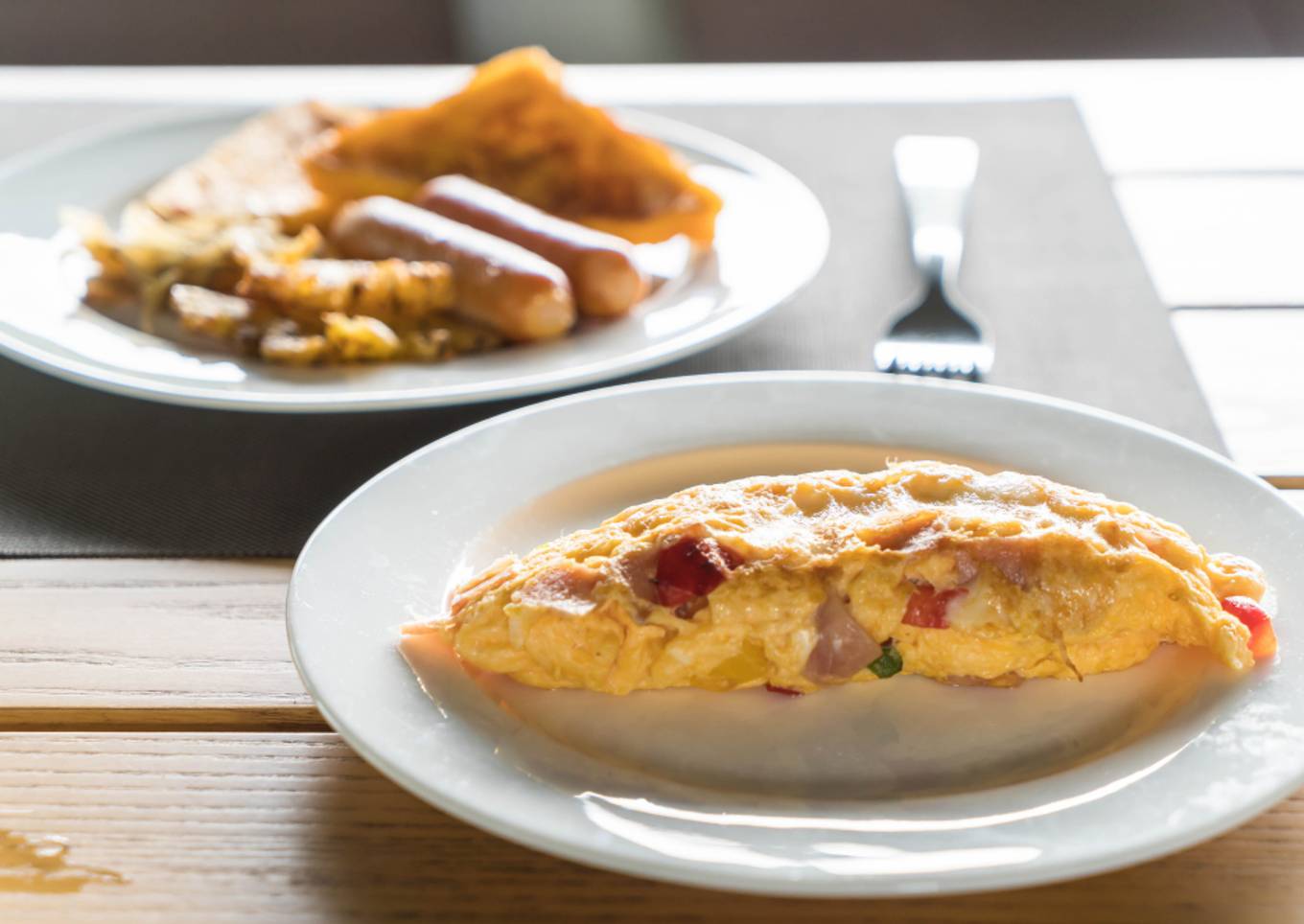 Omelet Lipat Isi Ayam Cincang