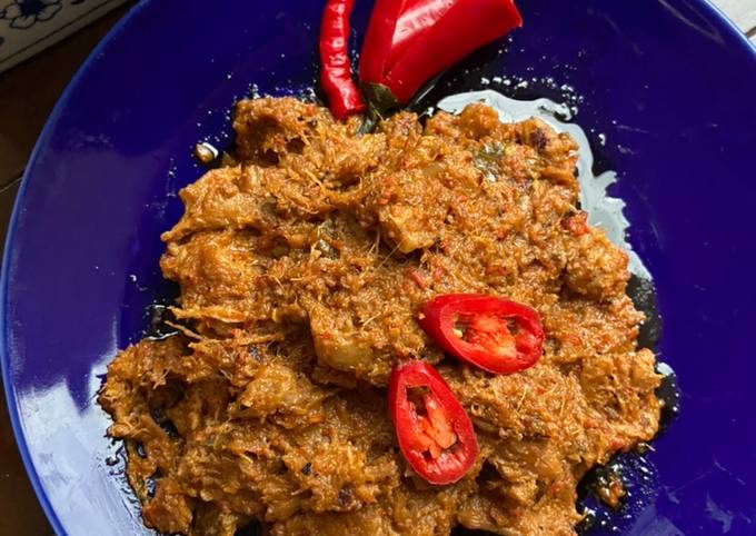 Rendang sapi simple dan praktis