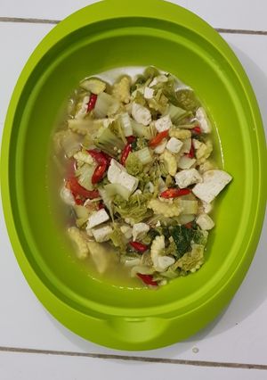 Foto resep Tumis sawi putih +jagung muda +tahu