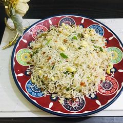 Restaurant style Chinese egg fried rice A picture of Restaurant style Chinese egg fried rice.