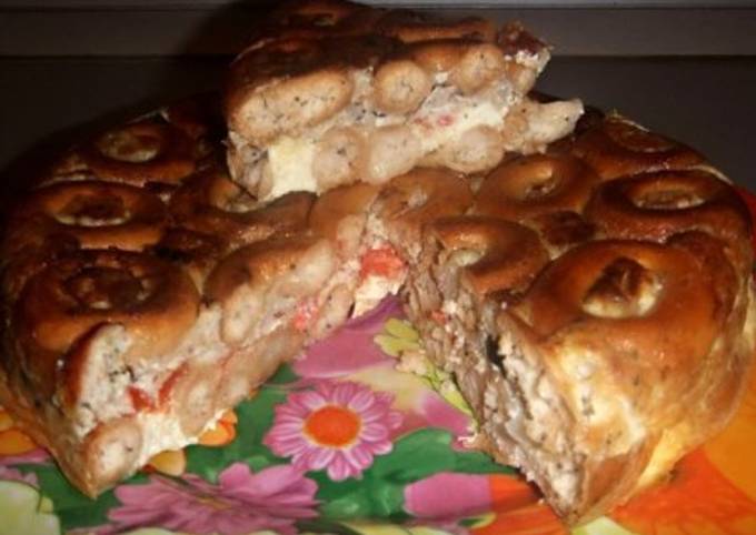 Пирог С Мясом В Мультиварке Фото
