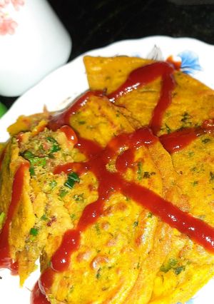 A picture of Stuffed besan chhila.