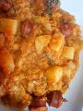Guiso lentejas peladas c/húngaras