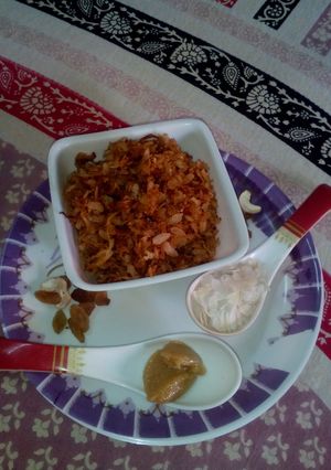 A picture of Keralian sweet poha.