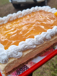 Una foto de Cheesecake De Durazno🧡