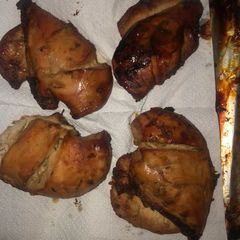 A picture of Oven baked chicken breast.