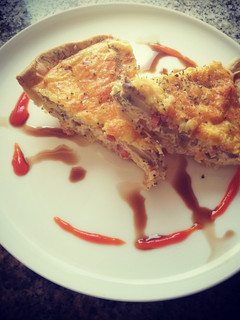 Una foto de Deliciosa quiche de bacon y champiñón