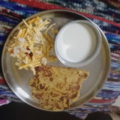 A picture of Sweet potato tapioca paratha.