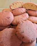 Pancitos rosados de remolacha saborizados
