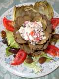 Stuffed Artichokes with Chilean Abalone Salad (Jon Style)