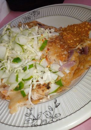 Wainar flour da man gyada ainihin hoton girkin