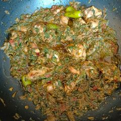 Palak gosht A picture of Palak gosht.