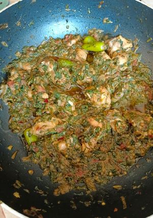 A picture of Palak gosht.