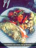 Omelette con verduras grilladas