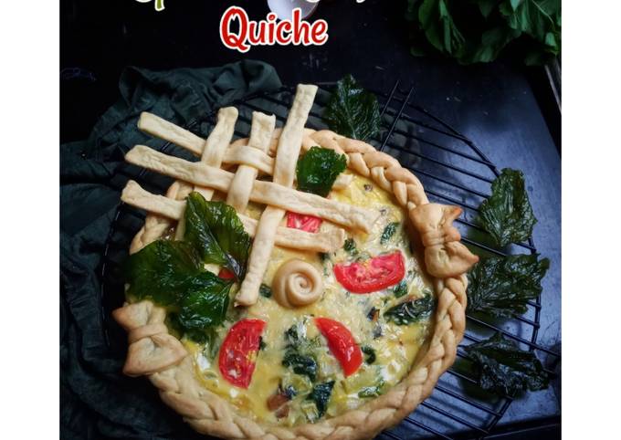 Spinach 'n CatFish Quiche