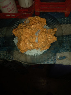 Una foto de Arroz con Salsa de Champiñones