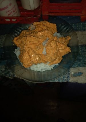 Una foto de Arroz con Salsa de Champiñones