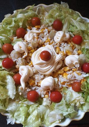 Una foto de Ensalada tipo primavera