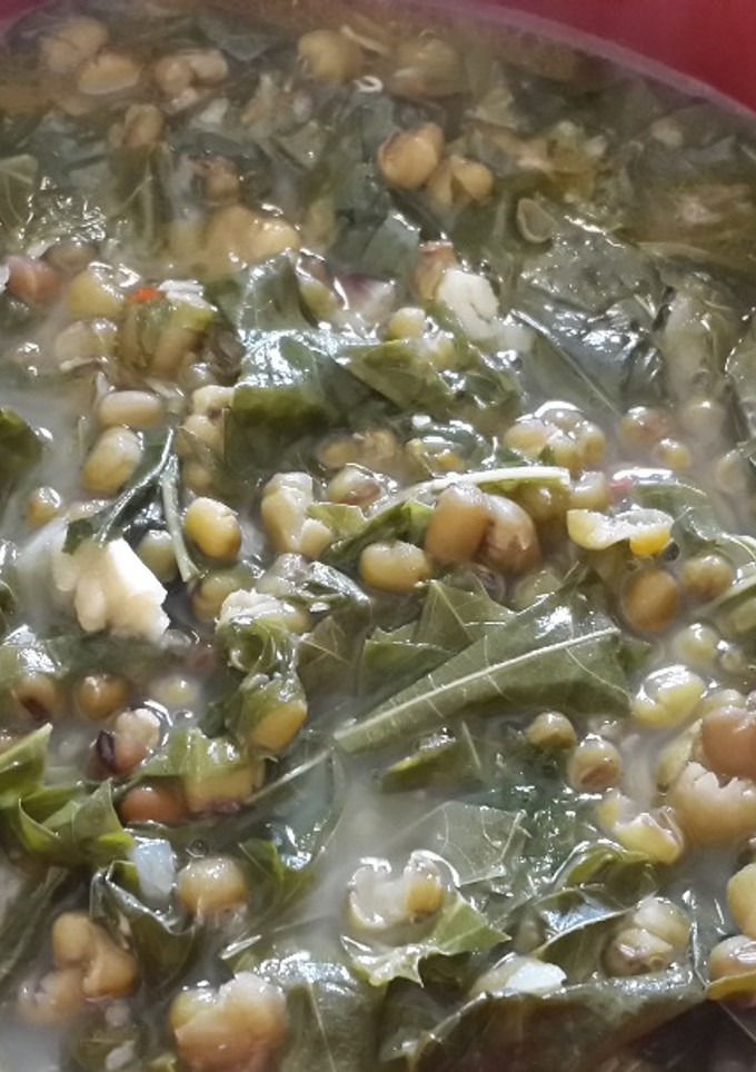 Foto resep Tumis Daun singkong dan Kacang Hijau
