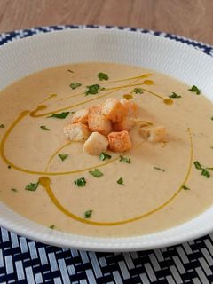 Una foto de Sopa griega de garbanzos