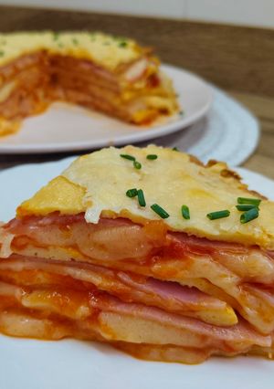 Foto principal de Milhojas de Tortilla, Jamón y Queso