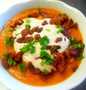 Easy Steps Prepare Recipes Sweet Potato Soup With Maple Sour Cream and Candied Bacon the Delicious Tasty.