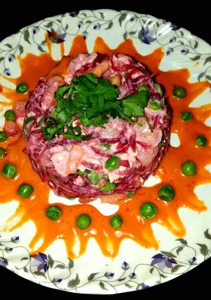 A picture of Beetroot Paneer Salad.
