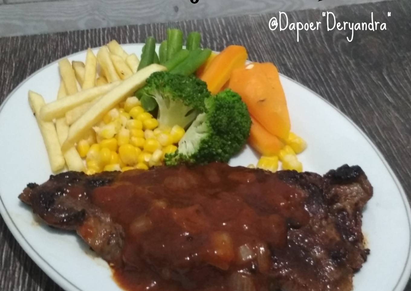 Beef Steak with BBQ Sauce