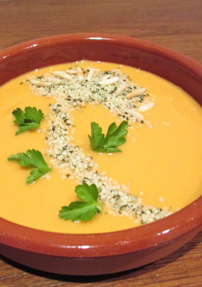 Una foto de Crema de boniato- vegano