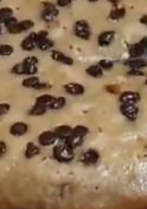 A picture of Banana walnut choco chip cake eggless.