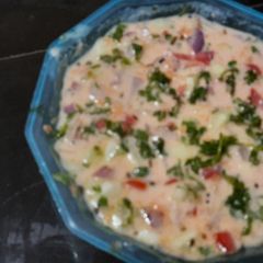 A picture of Vegetables tadka raita.