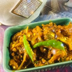 A picture of Baingan Chokha.