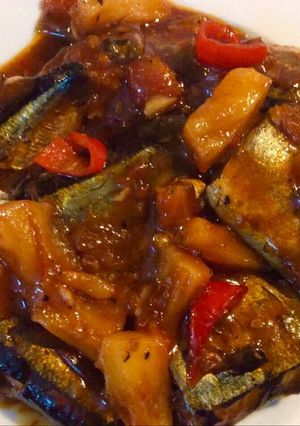 Hình của món Cá thu Nhật kho thơm.