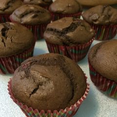 Double chocolate muffins A picture of Double chocolate muffins.