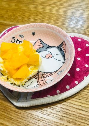 芒果冰淇淋（免冰淇淋機濃郁綿密口感） 的食譜成品照片
