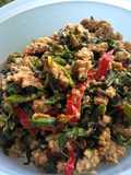 Tumis Dage/oncom dan Daun Kemangi
