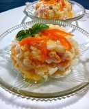 Arroz con leche y albaricoques