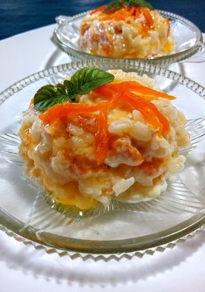 Una foto de Arroz con leche y albaricoques