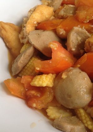 Foto resep Tumis putren, bakso dan tahu mudah dan gampang