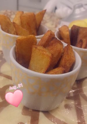 صورة لوصفة بطاطس ودجز لذيذ 😋😋