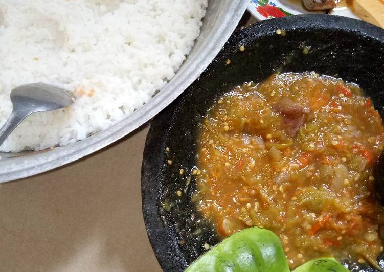 Langkah Mudah untuk Membuat Sambal nasi liwet, Lezat