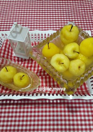 صورة لوصفة تفاح معسل للحم لحلو ولسهرات رمضان 🍏🍎