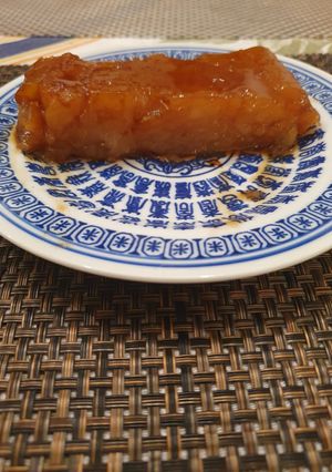 Una foto de Flan de manzana