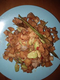 Foto resep Sambel goreng kentang ati Pete
